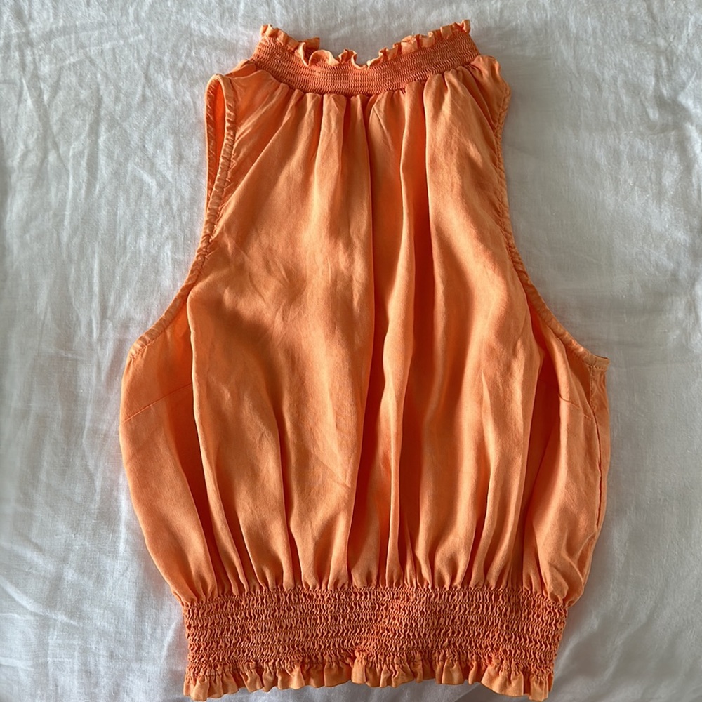 Bella Dahl Orange Smocked Top